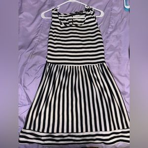 black & white dress.